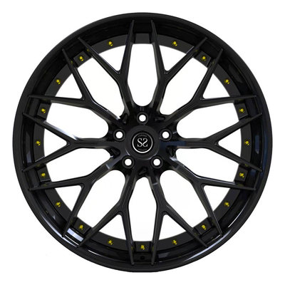 19inch Black 2 Piece Forged Wheels Aluminium Untuk Pelek Mobil Penumpang BMW M2