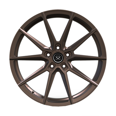 Dark Bronze Spoke 1 PC Forged Wheels 19inch Terhuyung-huyung Untuk Pelek Mobil Mewah Audi S5