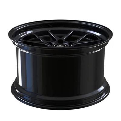 Staggered Black Face Lip 2 PC Forged Wheels 19inch Untuk Pelek Mobil Mewah Toyota Supra