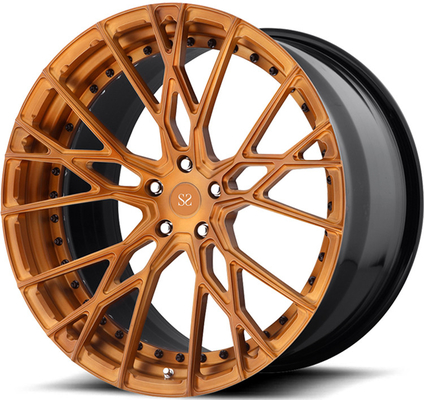 Matt Brown 2PC Forged Rims Wheels Multi Spokes Untuk Lexus LS 22x10 22x11.5