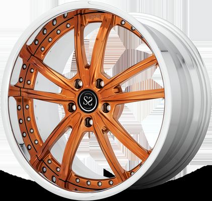 Oranye Mesin Wajah 2pc roda tempa 5x112 5x120 Untuk GT50 BMW 525i
