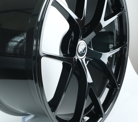 18 inch hitam aluminium alloy rim ditempa roda monoblock untuk infiniti