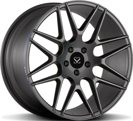 Gloss Black 22 Inch Forged Alloy Wheels Rims Untuk BMW 328i 5x120