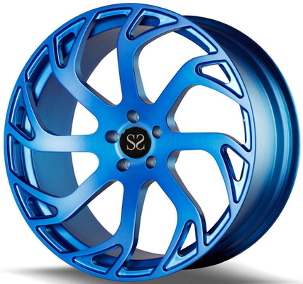 Custom Blue 20 Forged Wheels Terbuat dari Paduan Aluminium 6061-T6 Untuk Ford 5x108