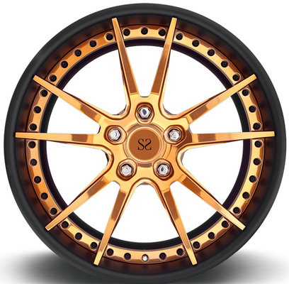 Sputtering 2 Piece Forged Alloy Wheels Untuk Chevrolet Camaro 5x120.65