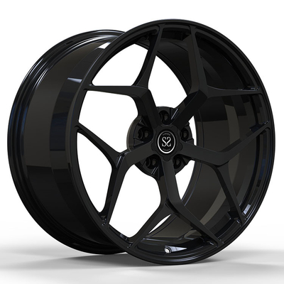 SS1029 Gloss Black 19 Inch Staggered Forged Alloy Wheels 5x120 Untuk BMW X3 5x120