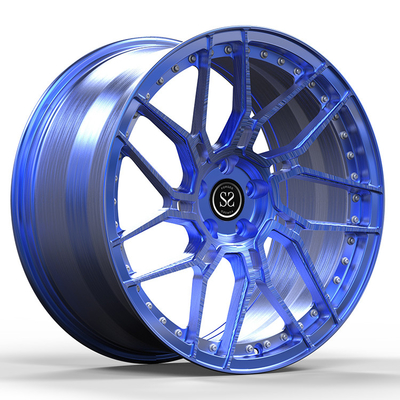 Custom Blue Brush Staggered 1 Piece Forged Wheels 18 19 20 21 Dan 22 Inci Untuk Porsche 991