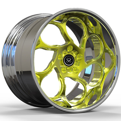 Golden Deep Lip Concave 2 Piece Forged Wheels OEM 5x130