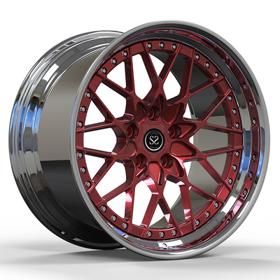 Matt Red Disc Two Forged Rims Taggered 19 21 Inches 5x112 Untuk Audi R8