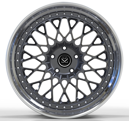 Center Grey Barrel Dipoles 20 Inch Staggered Rims 2 Piece Forged Alloy