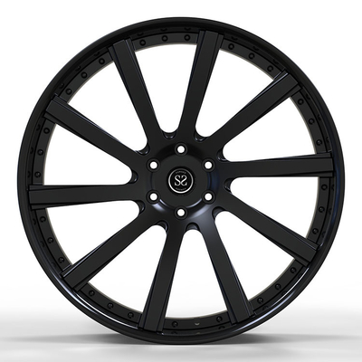 Satin Black 19 20 21 inci Ditempa 2-PC Aluminium Alloy Wheels 5x112 Cocok untuk Audi RS6