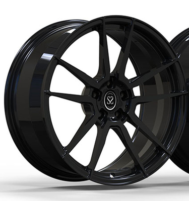 Gloss Black Audi Forged Wheels 21 Inches 139.7mm Pcd Two Piece