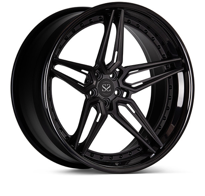 3 Piece Vossen Style Forged Wheels 19inch Gloss Black Untuk Velg Mobil Mewah