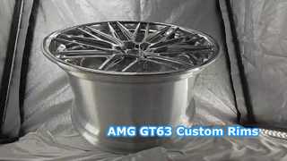 Pelek Tempa 2-PC Kustom yang Dipoles 22x10 dan 22x12 untuk AMG GT63