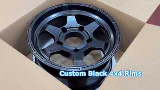 17"~22" 6-Spoke Hitam Pelek 4x4 Pola Baut 6x139.7
