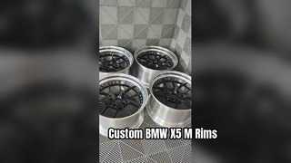 Pelek 2-PC Kustom BMW X5 M F95 Bibir Dipoles dan Hitam Gloss