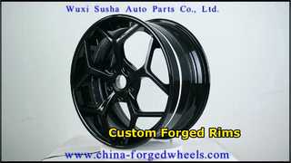 Pelek Tempa 3-PC Hitam Kilap 5-Y 17~24 inci