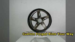 Cakram Perunggu Gelap dan Pelek Tempa 2-PC Kustom Barel Hitam 18"~24"
