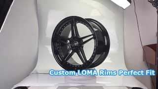 Pelek LOMA 2-PC Kustom 21x9.0 dan 21x10.5 Satin Hitam