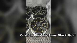 Pelek OEM Porsche Emas Hitam 18~24 inci