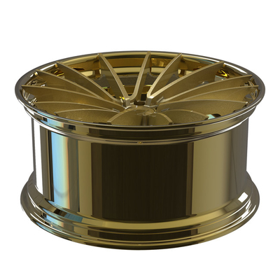 Aluminium Dipoles 2 Piece Forged Wheels Gold Barrel Centers Disc Untuk Pelek Mobil Audi A7