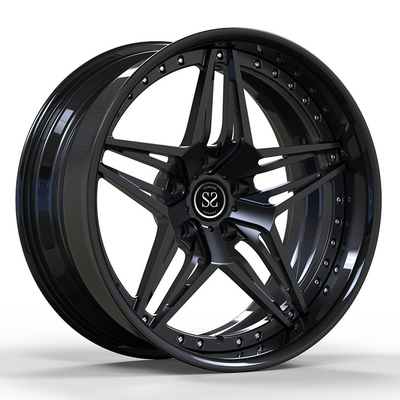 Benz S680 Forged 2-PC Aluminium Alloy Rims Staggered 21&quot; Satin Black