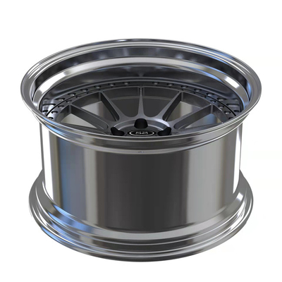 Dipoles Lip Forged Rims 2 Piece PC Deep Dish Untuk Audi S3 Gun Metal Spokes Wheels