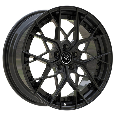 19 inci 2 Piece Forged Wheels Gloss Black Spokes untuk 2019 Audi RS3 Melangkah Pelek Bibir