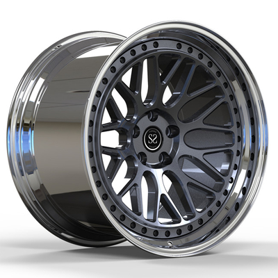 Staggered 20inch 20X9.5 20X10.5 Forged 2 Piece Wheels Untuk Nissan GTR Stepped Lip