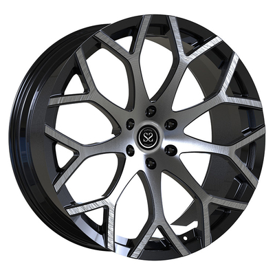 Custom Forged Monblock Wheels 6-120 21x9.0 Black Brushed Face Untuk Cadillac SRX GMT166