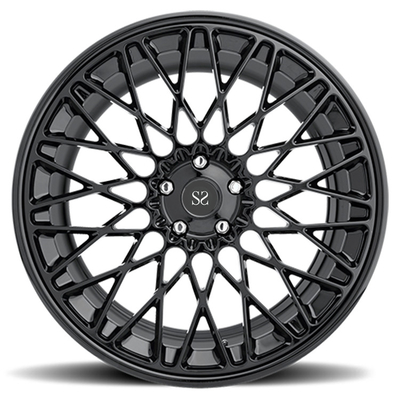 Gloss Black Disesuaikan 2-Piece Forged Alloy Rims 17&quot; Untuk Audi S4 / 19&quot; alloy rims 5x112