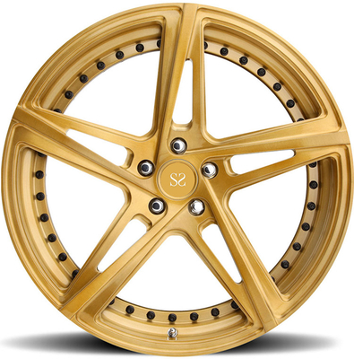 20 inch Rims Bronze Disesuaikan 2-PC Alloy Rims Ditempa Untuk Maserati / Rim 20 &quot;Ditempa Alloy Wheels Terbuat dari 6061-T6 Rims