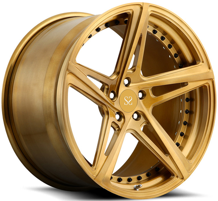 20 inch Rims Bronze Disesuaikan 2-PC Alloy Rims Ditempa Untuk Maserati / Rim 20 &quot;Ditempa Alloy Wheels Terbuat dari 6061-T6 Rims