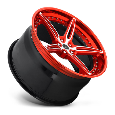 Red 2 PC Forged Alloy Rims Untuk Ferrari / Rim 22 &quot;Alloy Car Rims Untuk Land Rover