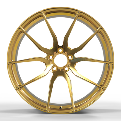 Champagne Golden Disesuaikan One Piece Forged Wheels Untuk Land Rover