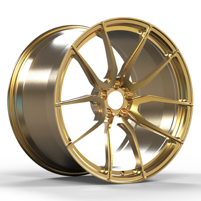 Champagne Golden Disesuaikan One Piece Forged Wheels Untuk Land Rover