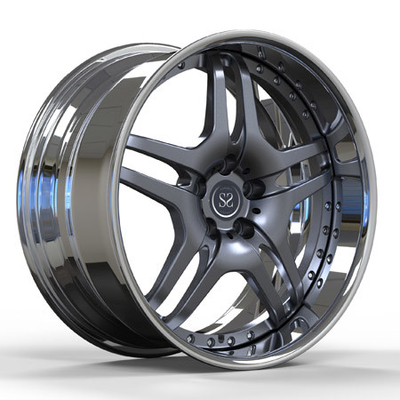 Ditempa 5x112 Alloy Wheel Aluminium Untuk Glc Car Chrome Barrel Gun Metal Disc Rims