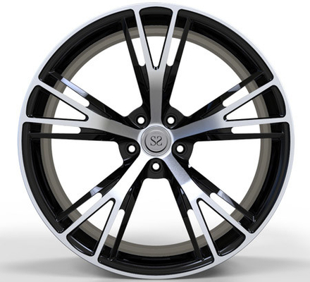 20 Inch Black Machined Face T6 One Piece Forged Wheels Untuk Bmw X5 X6