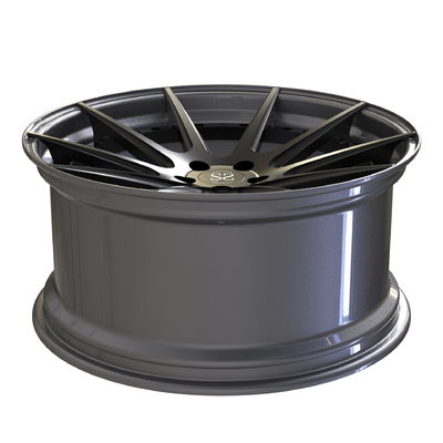 20x10 Aluminium 2 Piece Forged Wheels T6 Center Matte Black Barrel Dipoles