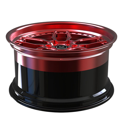 5x114.3 untuk Nissan GTR Candy Red Kustom 2-PC Ukuran Terhuyung 20*8 .5dan 20*10.5
