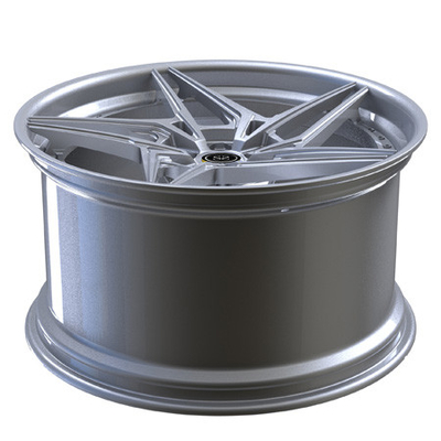 Aluminium Alloy 2-Piece Forged Wheels Velg Hyper Silver Center Multi Spoke GTB Car Wheels