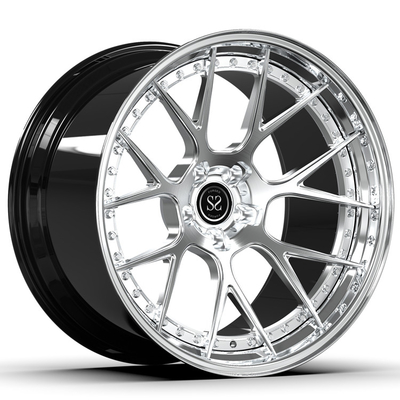 Alloy 2 Piece Forged Brushed Wheels Negatif Offset 21inch 21x11 21x12 Untuk M6