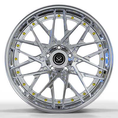 6061-T6 Polish 2-PC Forged Alloy Rims Cocok Untuk Mercedes E63S Staggered 21 22 Inches 5x112