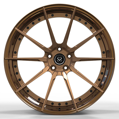 Gloss Bronze Mercedes Benz Forged Wheels 2-PC Rims 5x112 Staggered 21 Inches
