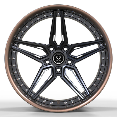22 Inch Custom 2-Piece Forged Wheels Rims Untuk Nissan GTR R35