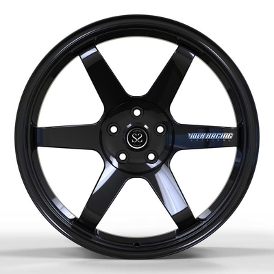 Monoblock Gloss Black 1-Piece Forged Wheels Untuk Pelek Mobil Paduan 20 inci GTR Staggered