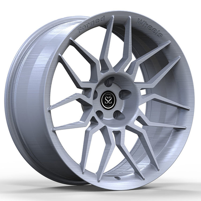 Matt Silver 2-Piece Forged Wheels 22 Inches Custom Rims Untuk Porsch 991