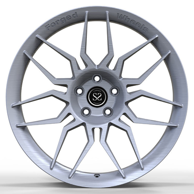 Matt Silver 2-Piece Forged Wheels 22 Inches Custom Rims Untuk Porsch 991
