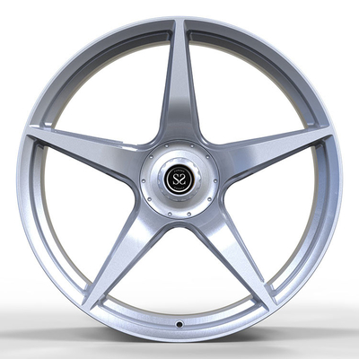 Satin Silver 1 Piece Forged Wheels Monoblock Rims 21inch 5x114,3 Cocok Untuk Ferrari F12
