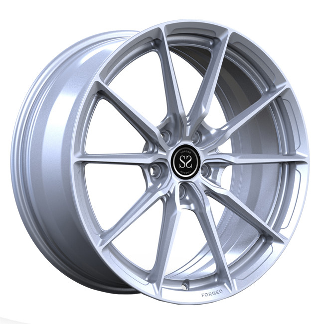 Audi S3 1 PC Forged Wheels Rims 19inch Staggered Silver Spoke Discs Untuk Mobil Mewah